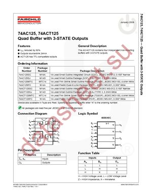 74ACT125MTC datasheet  